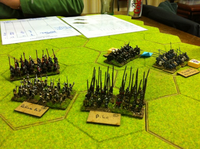 Richard Duke of York clashes with Clifford on the far right flank......